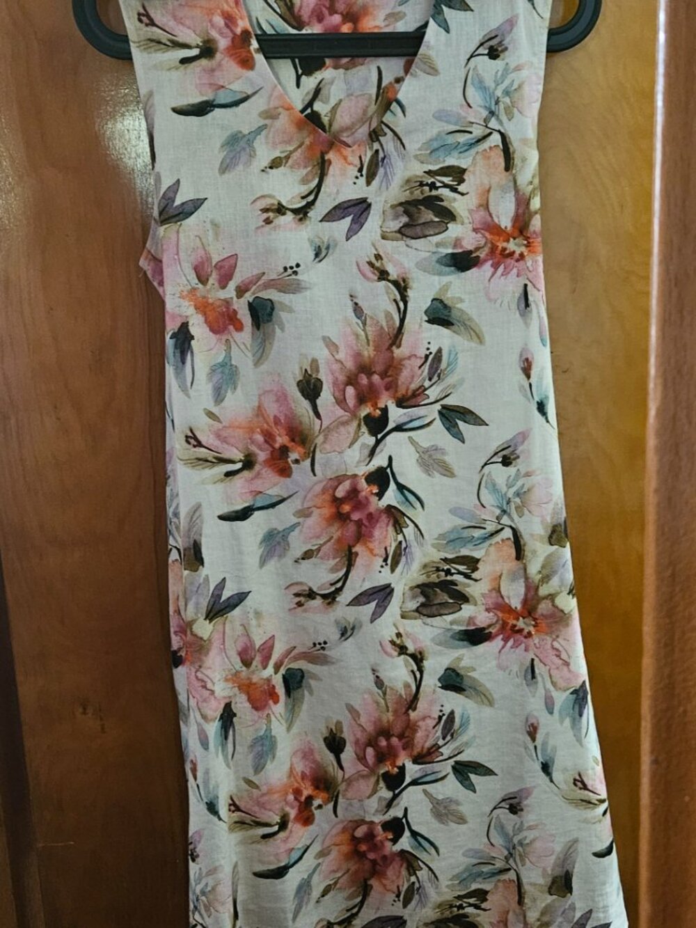 Linen Blend Sleeveless Dress (Small)